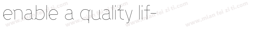 enable a quality lif字体转换